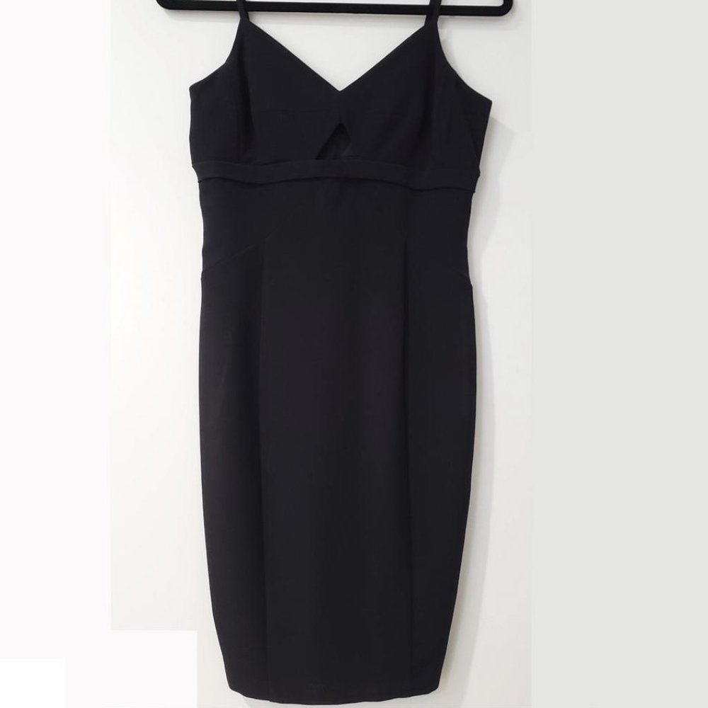 Bardot LBD Cutout Fitted Black Dress Size 8